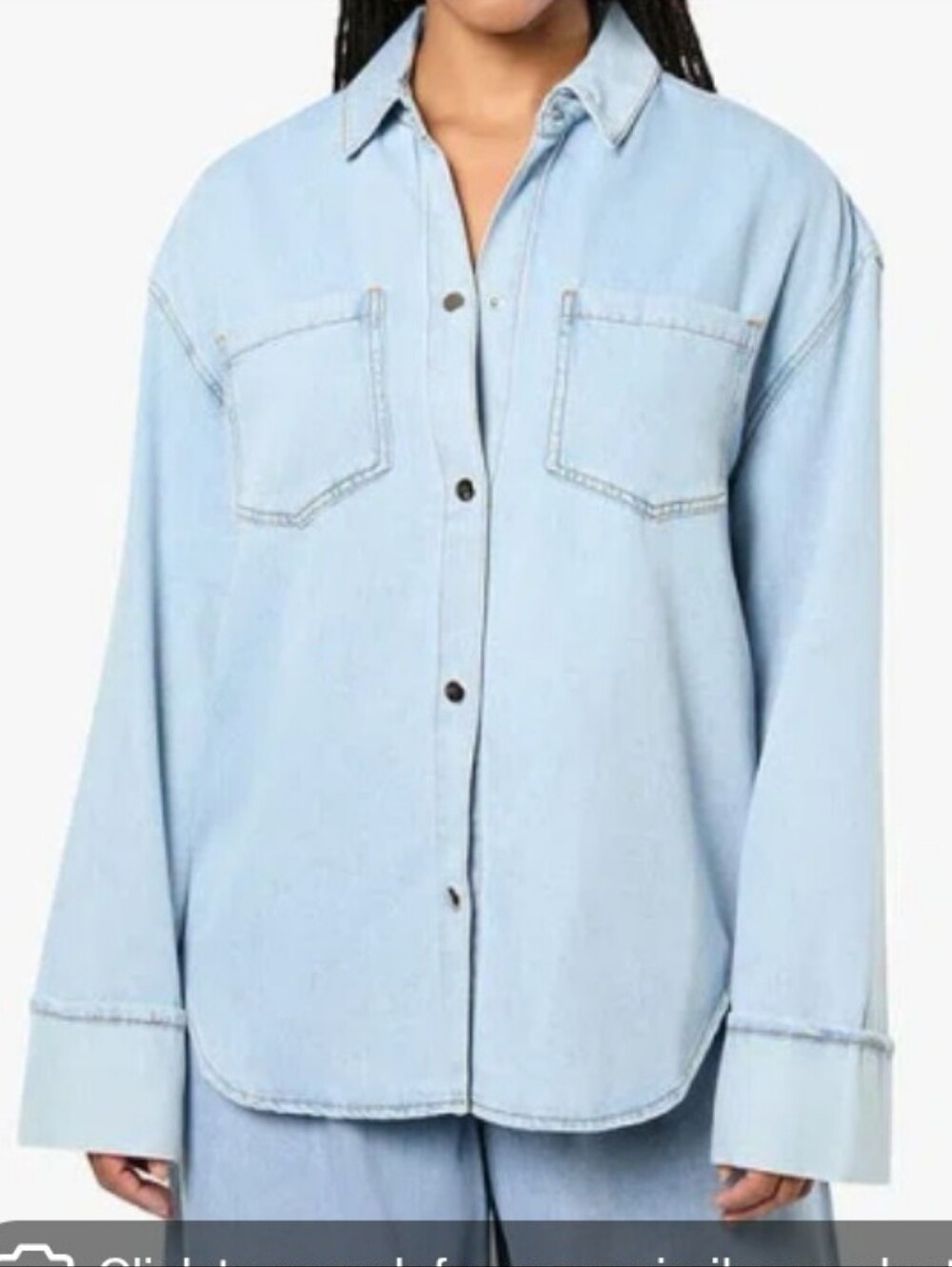 WeWoreWhat Light Blue Denim Shirt